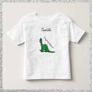 Camiseta Infantil Brontossauro Dinossauro Bonito