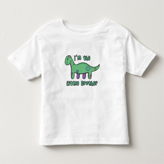 Camiseta Infantil Brontossaurus, eu sou o pequeno Irmão T Shirt (Frente)