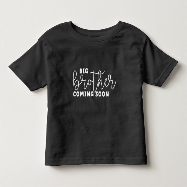 Camiseta Infantil Brother coming soon. Wordt binnenkort grote broer (Frente)
