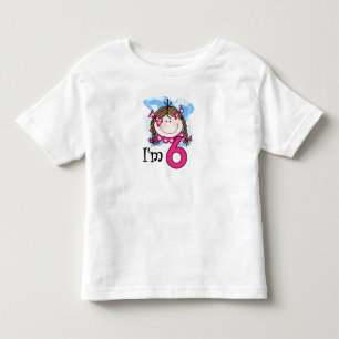 Camiseta Infantil Brunette Girl, eu sou seis