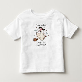 Camiseta Infantil bruxa-branca simples e elegante no primeiro dia da