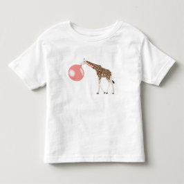 Camiseta Infantil Bubble Gum Giraffe Soprando Bolha