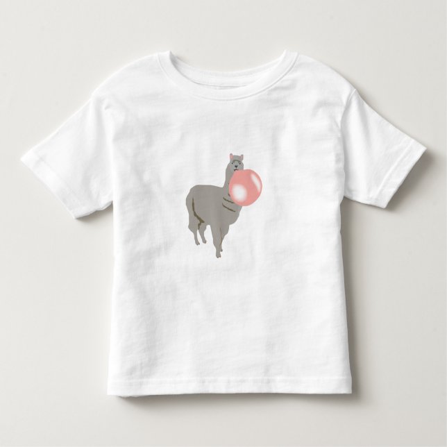 Camiseta Infantil Bubble Gum Llama Explosão (Frente)