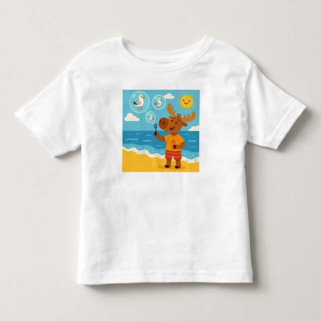 Camiseta Infantil Bubble Trouble – Funny Moose Bubble (Frente)