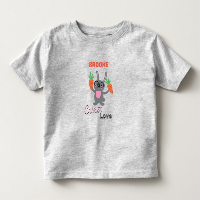 CAMISETA INFANTIL "BUNNY CARROT LOVE" PERSONALIZADO (Frente)