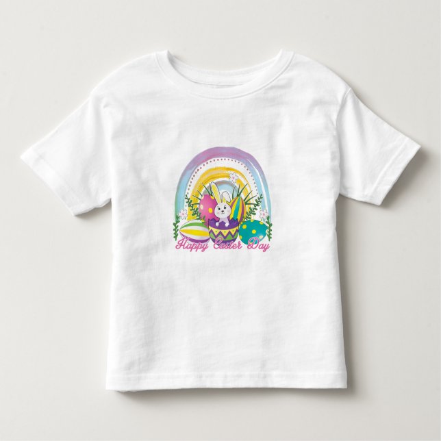 Camiseta Infantil Bunny comemora o dia da Páscoa (Frente)