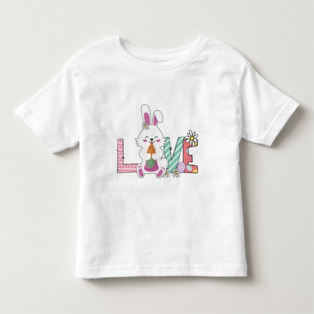 Camiseta Infantil Bunny comemora o dia da Páscoa (Frente)