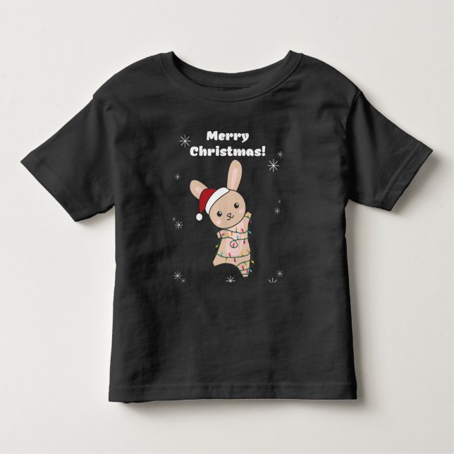 Camiseta Infantil Bunny Felry Natal Animais De Inverno Coelhos Hoje (Frente)