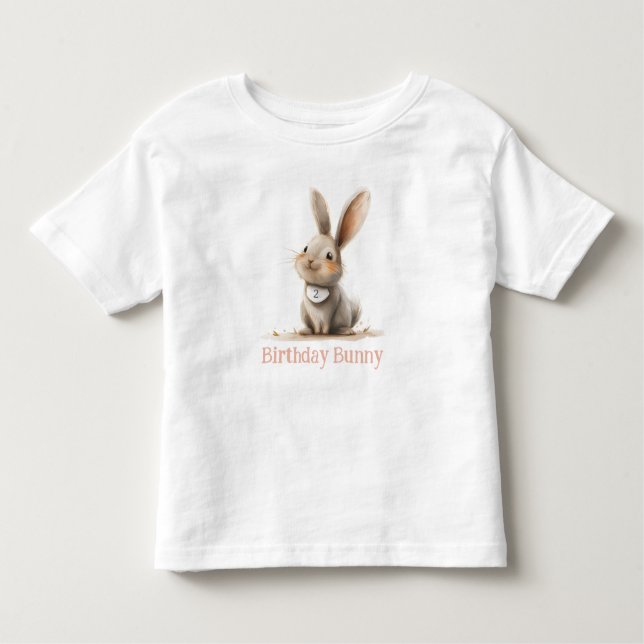 Camiseta Infantil Bunny Simples de Aniversário Infantil (Frente)