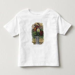 Camiseta Infantil Buquê de Paul Cezanne   das flores em um vaso,