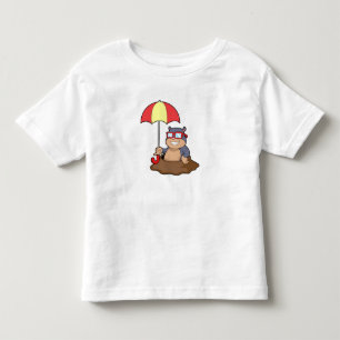 Camiseta Infantil Buraco na chuva com guarda-chuva