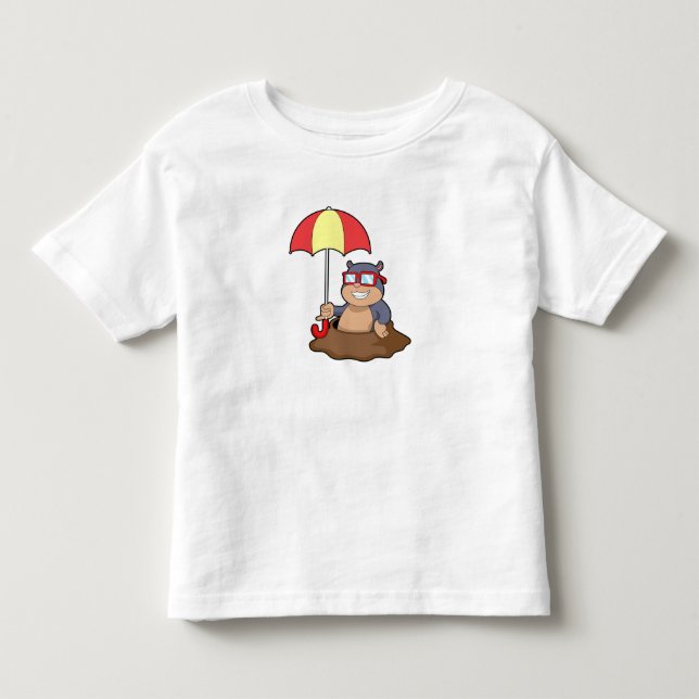 Camiseta Infantil Buraco na chuva com guarda-chuva (Frente)
