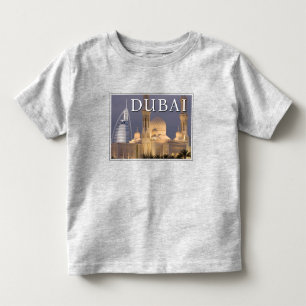 Camiseta Infantil Burj al Arab Mesquita ao Anoitecer Dubai