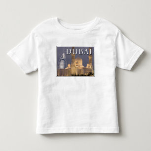Camiseta Infantil Burj al Arab Mesquita ao Pôr do Sol Dubai