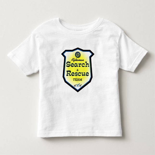 Camiseta Infantil Busca & equipa de salvamento de Afikoman (Frente)