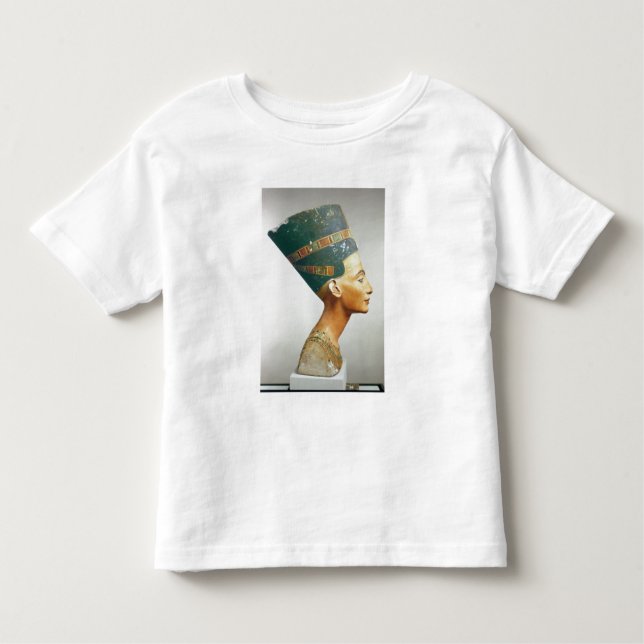 Camiseta Infantil Busto da rainha Nefertiti, vista lateral, do studi (Frente)