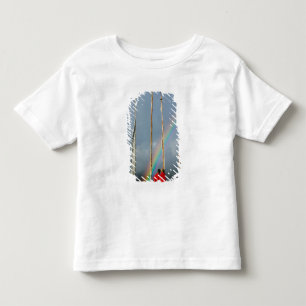 Camiseta Infantil Butão, vila Gangtey, Arco-íris sobre dois