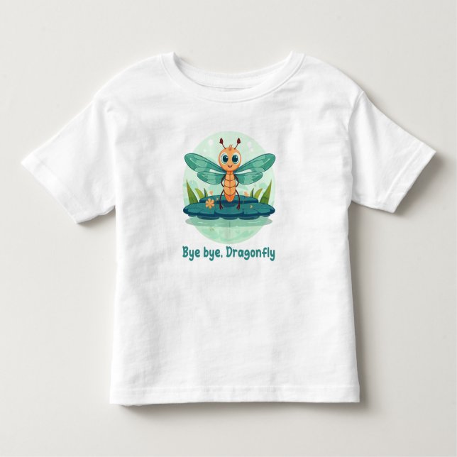 Camiseta Infantil Bye bye, Dragonfly (Frente)