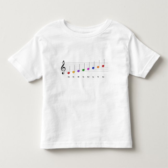 Camiseta Infantil C Grande Escala em Crianças Clef Treble Literacia  (Frente)