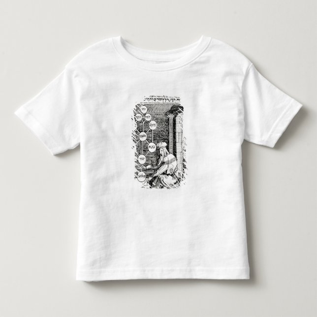Camiseta Infantil Cabbalist judaico que guardara um sephiroth (Frente)
