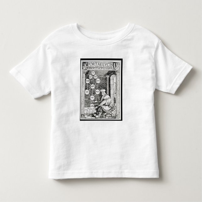 Camiseta Infantil Cabbalist judaico que guardara um sephiroth (Frente)