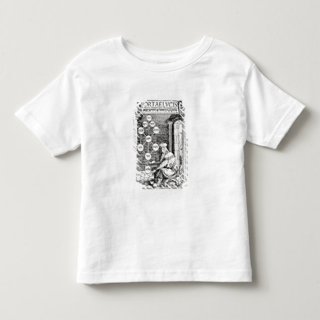 Camiseta Infantil Cabbalist judaico que guardara um sephiroth, cópia (Frente)