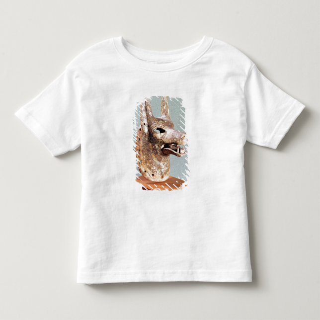 Camiseta Infantil Cabeça de Anubis, com uma maxila articulada (Frente)