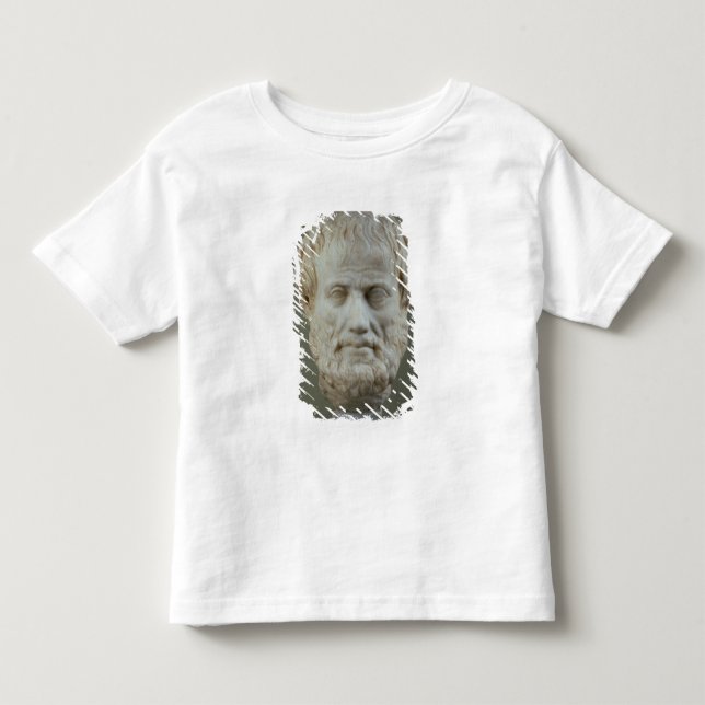 Camiseta Infantil Cabeça de mármore de Aristotle (Frente)