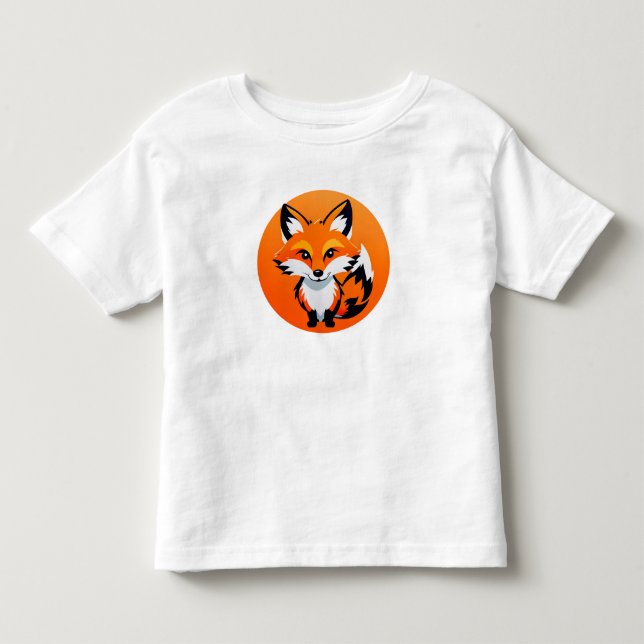 Camiseta Infantil Cabeça de Raposa Vibrante (Frente)