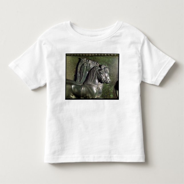 Camiseta Infantil Cabeça de um cavalo de um quadriga (Frente)
