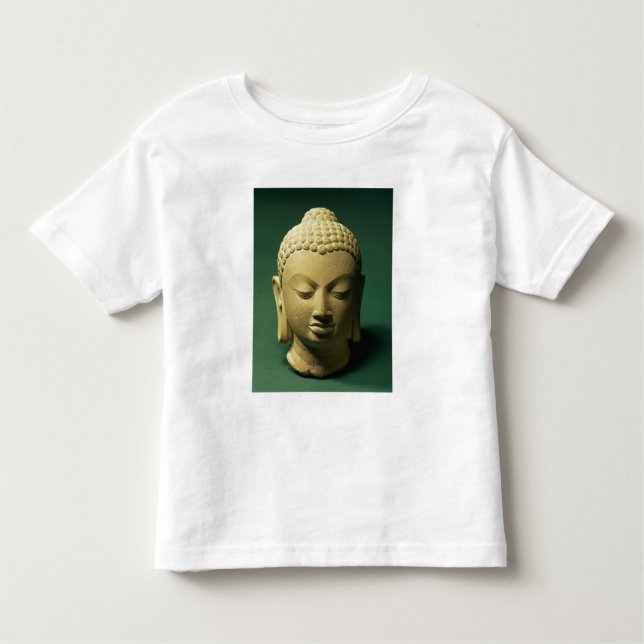 Camiseta Infantil Cabeça do Buddha, Sarnath (arenito) (Frente)