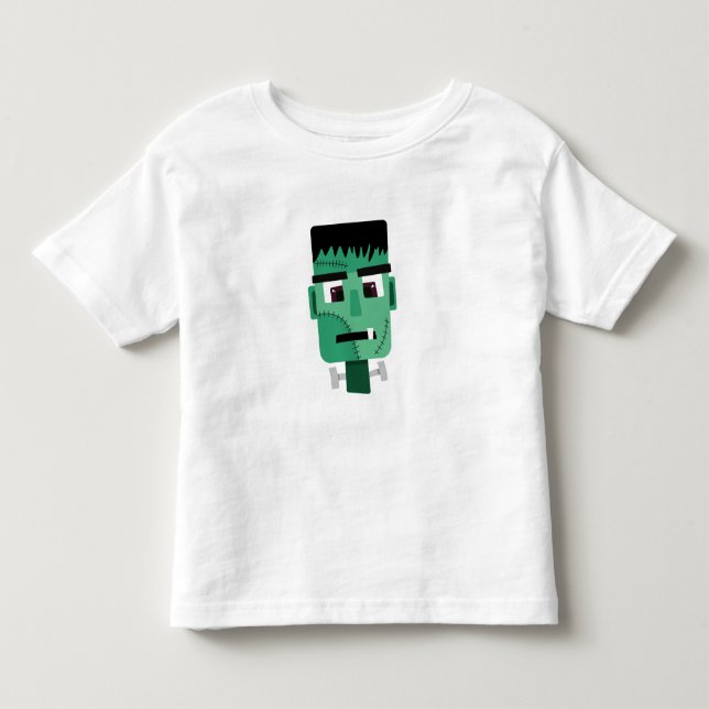 Camiseta Infantil Cabeça do Monstro de Frankenstein (Frente)