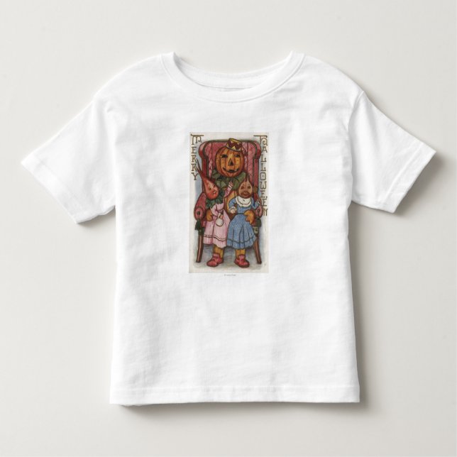 Camiseta Infantil Cabeças do Dia das Bruxas GreetingTurnip (Frente)