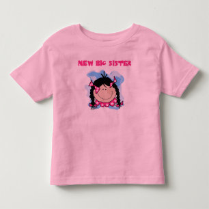 Camiseta Infantil Cabelo Negro Nova Irmã Grande