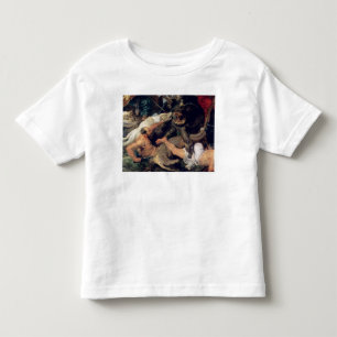 Camiseta Infantil Caça do Hippopotamus e do crocodilo, c.1615-16