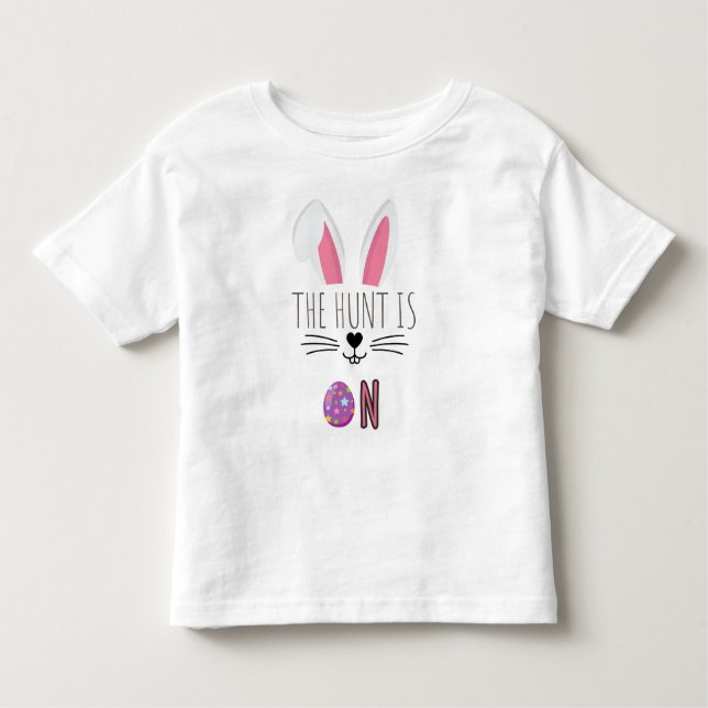 Camiseta Infantil "Caça-Ovos Adventure Toddler Páscoa T-Shirt" (Frente)