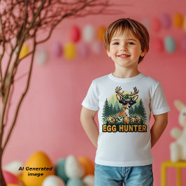 Camiseta Infantil Caçador de Ovos de Páscoa de Camuflagem Legal para