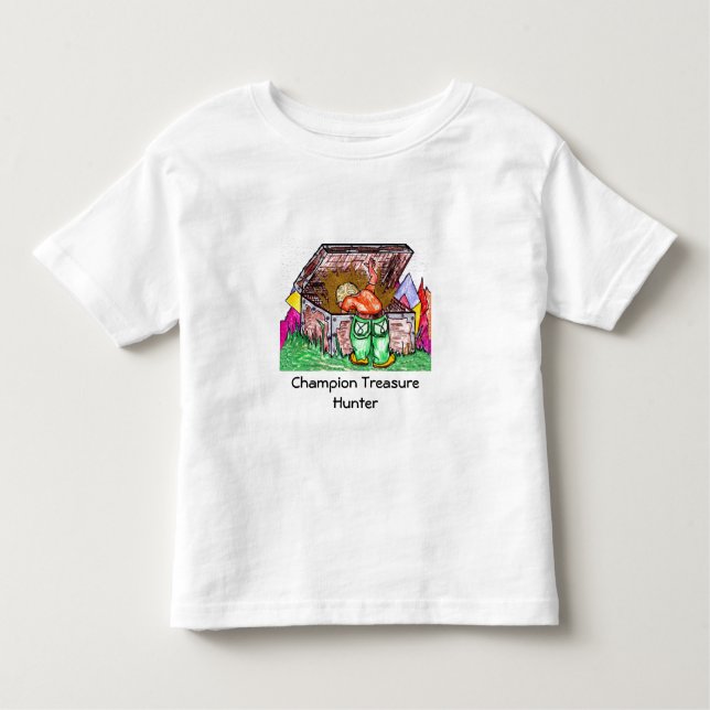Camiseta Infantil Caçador de tesouro do campeão (Frente)