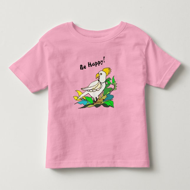 Camiseta Infantil cacatua Feliz (Frente)