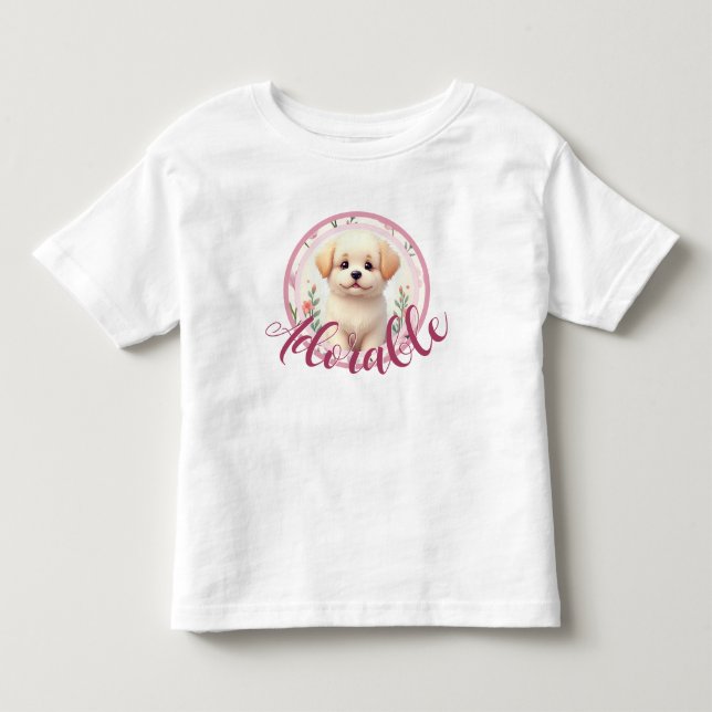 Camiseta Infantil Cachorrinho Adorável (Frente)