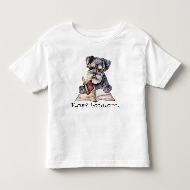 Camiseta Infantil Cachorro A Ler Bebê (Frente)