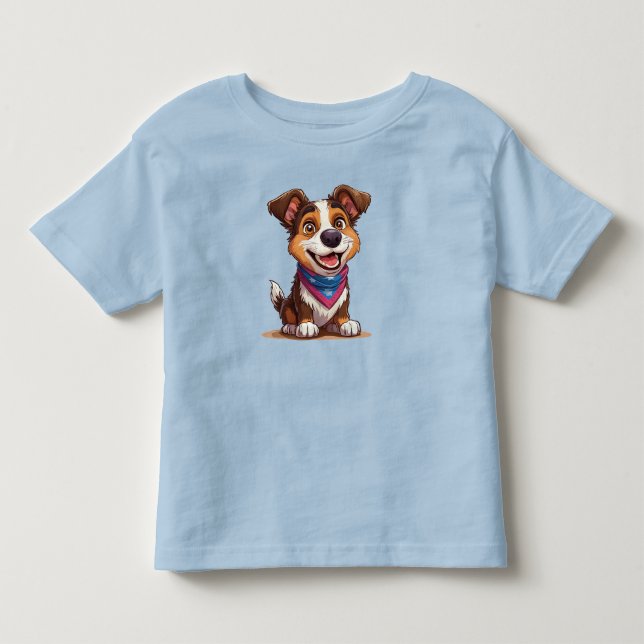 Camiseta Infantil Cachorro adorável (Frente)