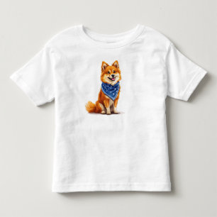 Camiseta Infantil Cachorro alegre em estilo de desenho animado