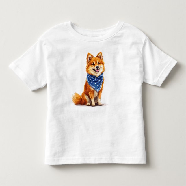 Camiseta Infantil Cachorro animado, estilo cartoon (Frente)