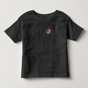Camiseta Infantil Cachorro Bandeira De Chocolate Nos Estados Unido
