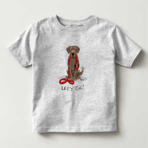 Camiseta Infantil Cachorro Bonito - Vamos Vai! Chocolate Labrador