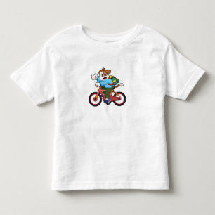 Camiseta Infantil Cachorro com Bicicleta
