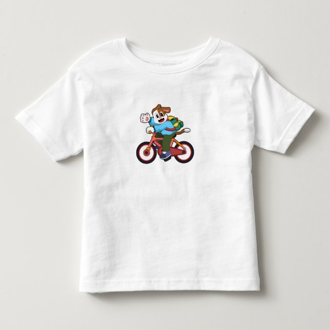 Camiseta Infantil Cachorro com Bicicleta (Frente)