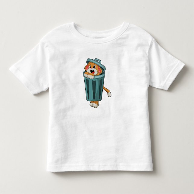 Camiseta Infantil Cachorro com Trashcan (Frente)