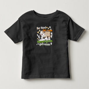 Camiseta Infantil Cachorro Comeu Minha Lição de Casa - Citação de Ap